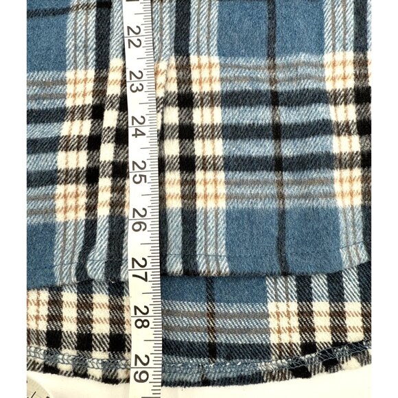 Primark Women's Plaid Flannel Button Up Shacket Shirt Medium Oversized Cabin Cor - Picture 13 of 13